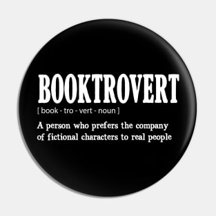 Funny Booktrovert Definition Book Lovers Librarian Bookish Pin