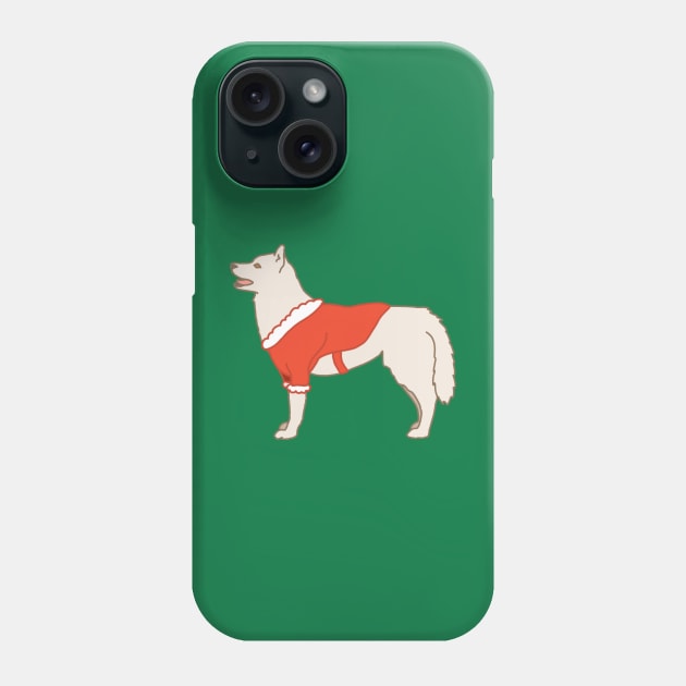 Santa Husky Phone Case by Art by Lex