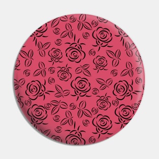 Roses pattern Pin