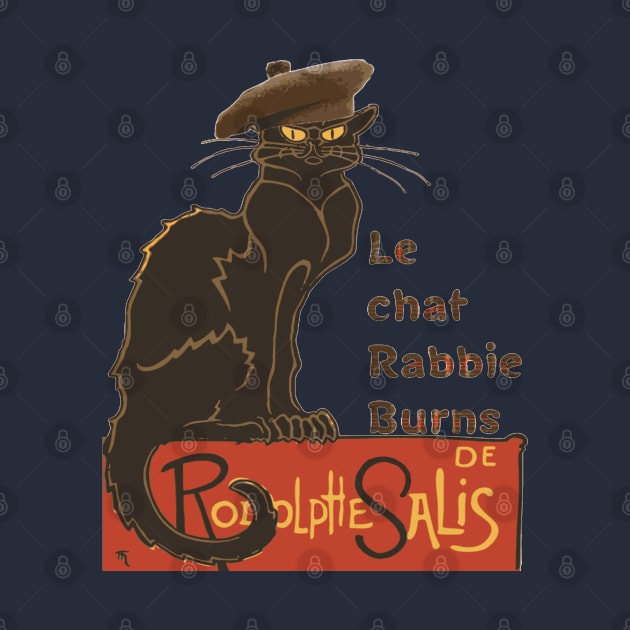 Le Chat Rabbie Burns With Tam OShanter by taiche