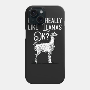 I Just Really Like Llamas Ok? Phone Case