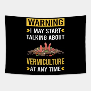 Warning Vermiculture Worm Farming Farmer Vermicompost Vermicomposting Tapestry