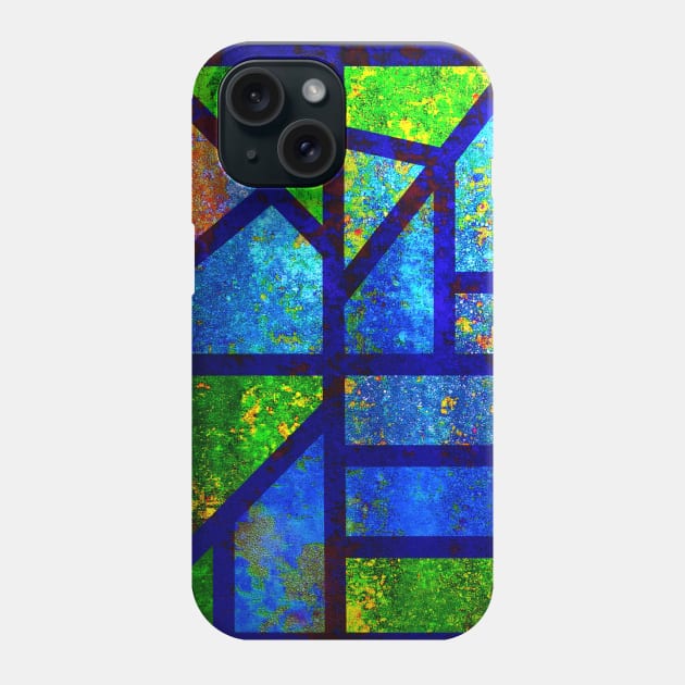 Art Deco Colorful Stained Glass Mosaic Phone Case by oknoki