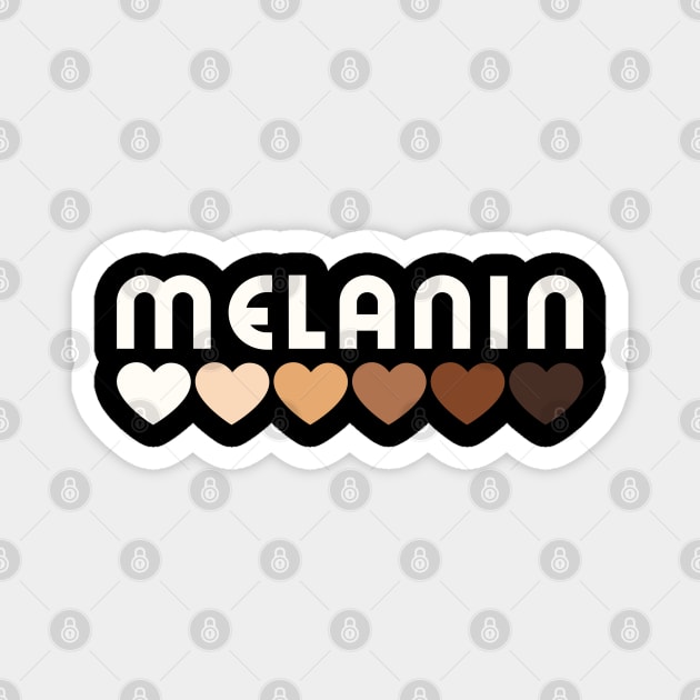 Melanin, hearts, afro, black woman, African American, Black Girl Magic Magnet by UrbanLifeApparel