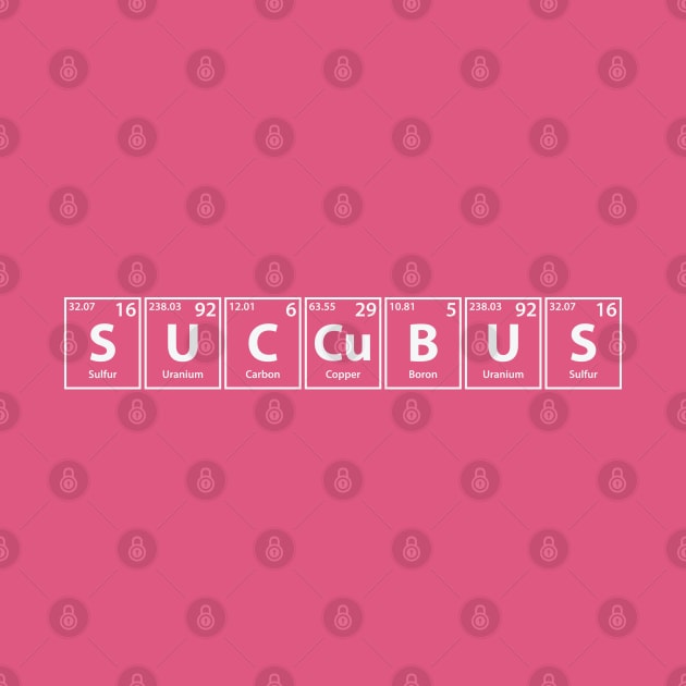 Succubus (S-U-C-Cu-B-U-S) Periodic Elements Spelling by cerebrands