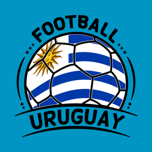 Uruguay Soccer Team The Uruguayan Flag on a Soccer Ball T-Shirt