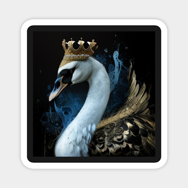 The Swan King Magnet by HIghlandkings