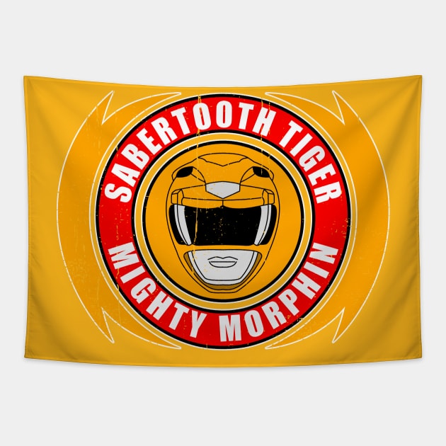 Yellow SaberTooth Tapestry by nickbeta