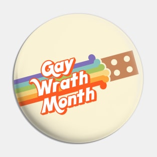 Gay Wrath Month (Pride Brick) Pin