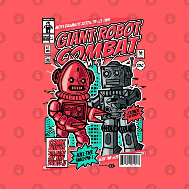 Giant Robot Combat by Dark Planet Tees