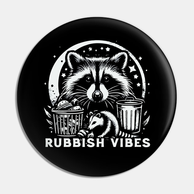 Rubbish Vibes Possum Raccoon Pin by Trendsdk