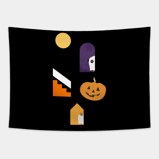 Hide and Seek Pug Halloween Tapestry