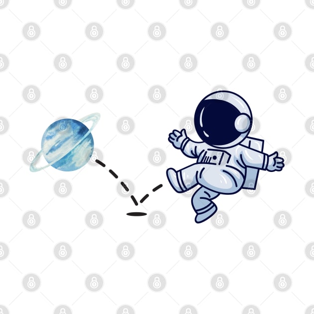 Astronaut plays Uranus Soccer by firstsapling@gmail.com