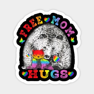 Gay Lgbt Pride Mama Bear For Women Free Mom Hugs Magnet