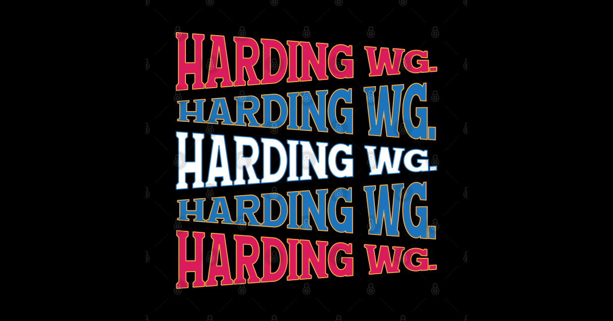 NATIONAL TEXT ART WARREN HARDING - Text Art - Sticker | TeePublic