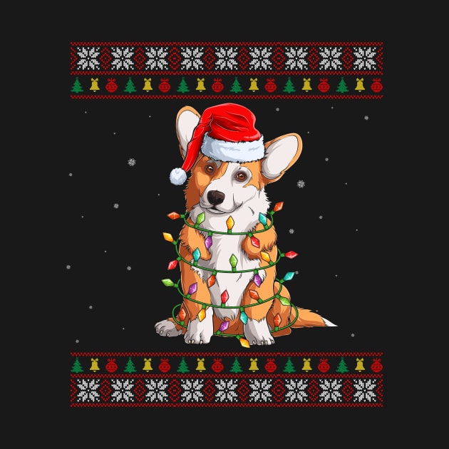 Corgi Santa Christmas Tree Lights Xmas Gift For Dog Lovers by _So who go sayit_