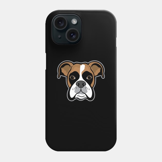 Boxer Dog Face Phone Case by Purrsnickitty Design