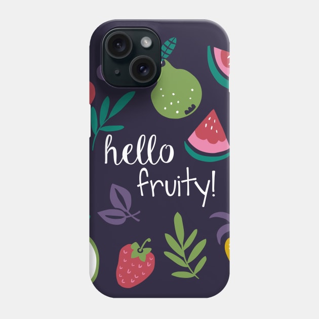 Hello Fruity Phone Case by Anna Deegan