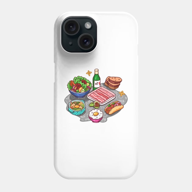 Korean food Phone Case by Little Forest Art