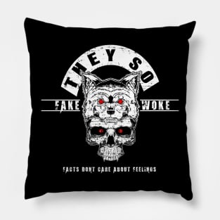 FAKE WOKE WOLF. Pillow