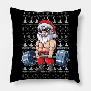 Funny Merry Liftmas Gym Xmas Pillow