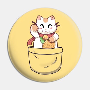 Pocket Lucky Cat Pin