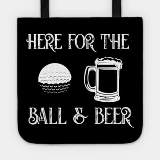 Balls & beer funny golf alley sport drinking Tote