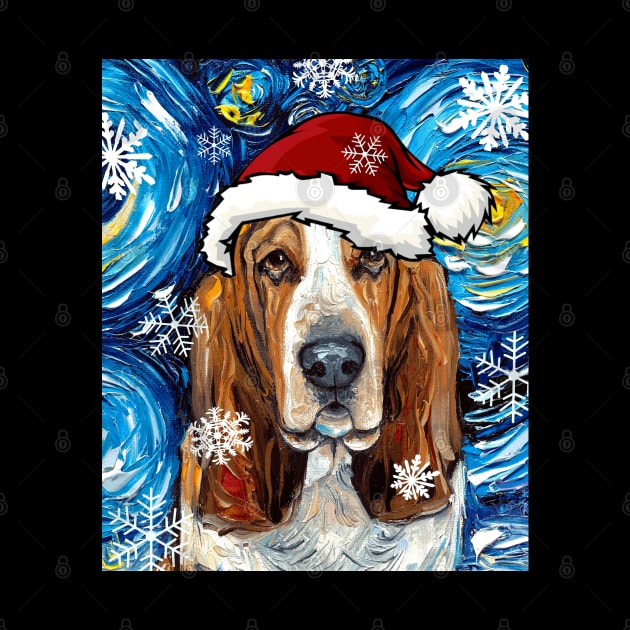 Basset Hound Santa by sagittariusgallery