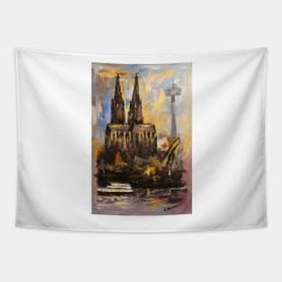 Original Painting of Cologne, Germany Tapestry