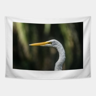 Headshot of an Egret Tapestry