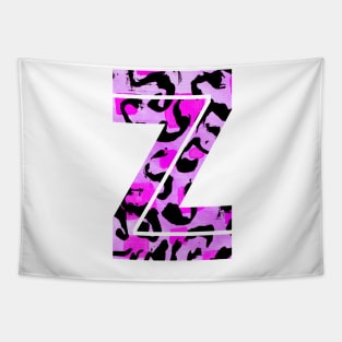 Letter Z Watercolour Leopard Print Alphabet Tapestry