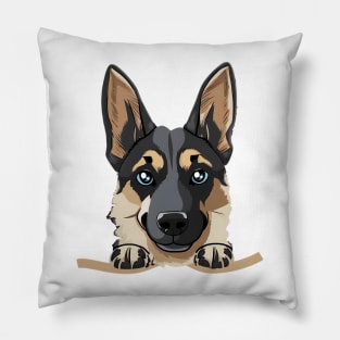 dog in pocket funny puppy for dog lover German Shepherd Pillow