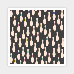 Cute Bowling Pins Pattern Magnet