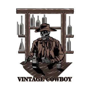 Vintage Skull Cowboy #4 T-Shirt