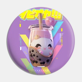 Lucky Korean Milktea Bubble Tea - Tapioka Collection | Kawaii Aesthetic Anime Bubble Tea 3D Pop Art Design | PROUD OTAKU Pin