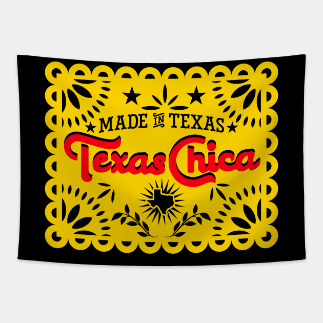Texas Chica Papel Picado Tapestry by TheCraftyDrunkCo
