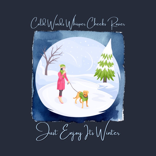 Winter's Joy: Girl, Dog, Snow by DaShirtXpert