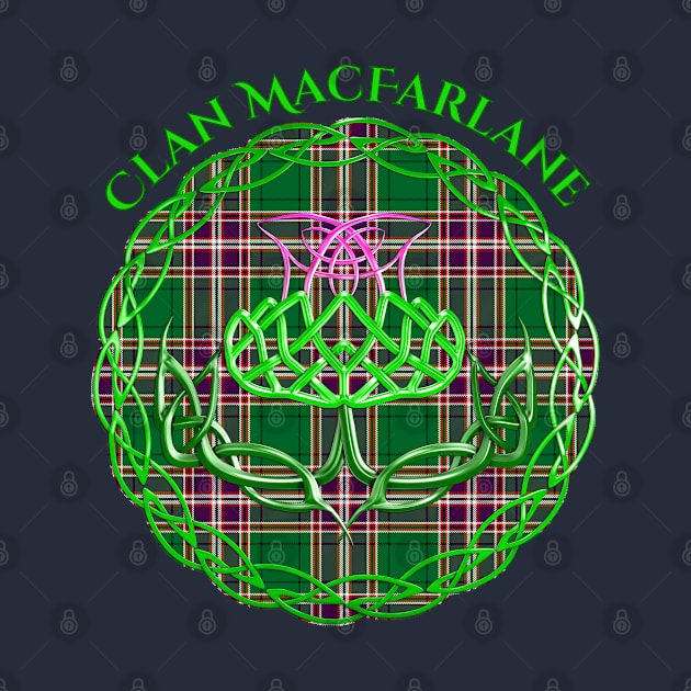 MacFarlane Scottish Tartan Celtic Thistle by CelticFlame