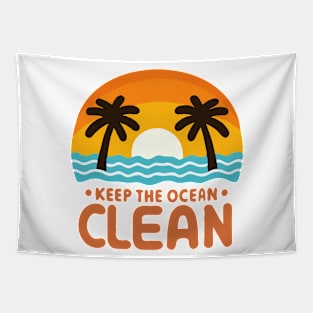 Keep The Ocean Clean Tapestry
