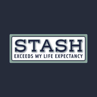 Stash Exceeds My Life Expectancy Blue T-Shirt