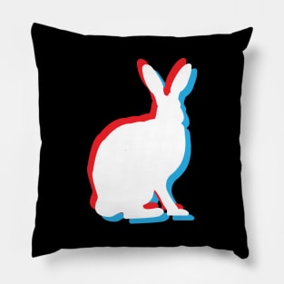 Easter Bunny Retro Movie Effect Color Divide Pillow