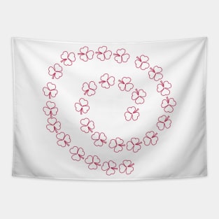 Shamrock Viva Magenta Line Spiral St Patricks Day Tapestry