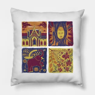 Thailand Tile Arts Pillow