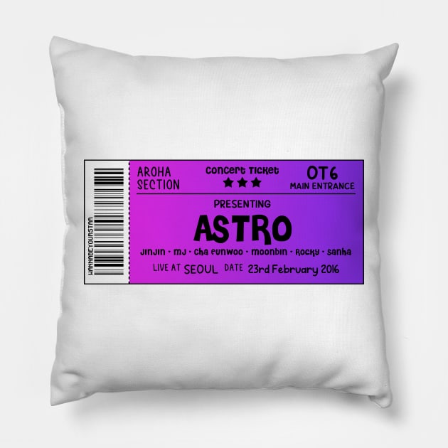 ASTRO Concert Ticket Pillow by skeletonvenus