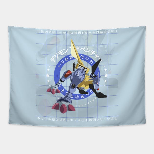 METALGARURUMON ! Tapestry by Artmateur Official