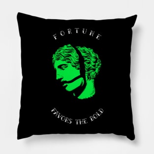 Greek statue with latin saying t-shirt "fortune favors the bold" Pillow