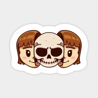 Skull And Girl Magnet