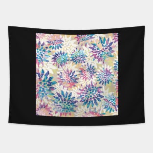 Pretty Painted Tie Dye Flowers - Digitally Illustrated Abstract Flower Pattern for Home Decor, Clothing Fabric, Curtains, Bedding, Pillows, Upholstery, Phone Cases and Stationary Tapestry