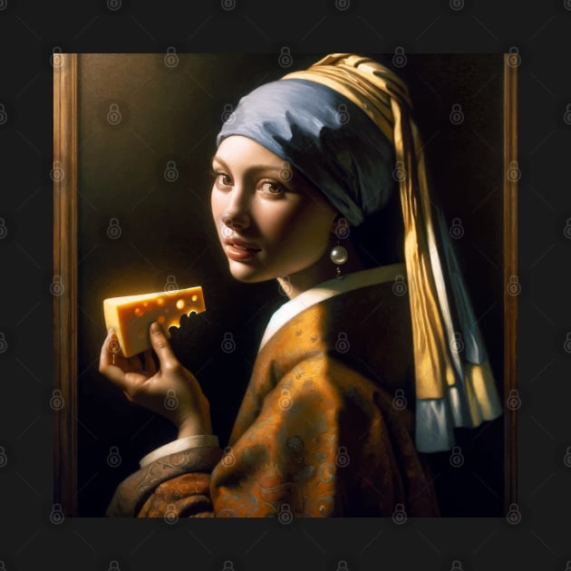 Cheese with a Pearl Earring: Gourmet National Cheese Lover Day by Edd Paint Something