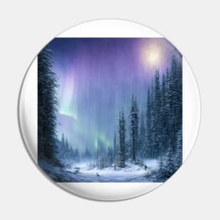 Aurora Winter Night Pin